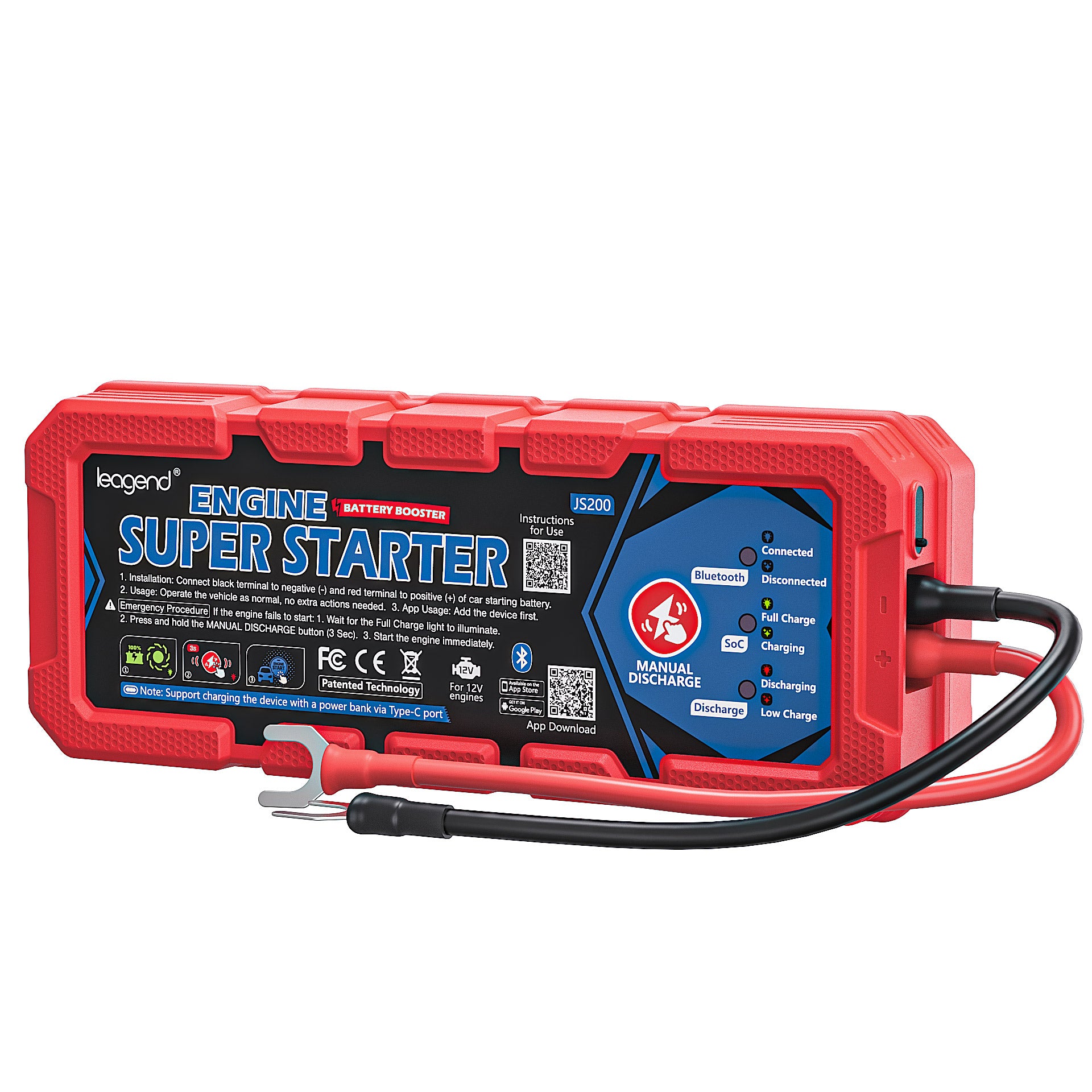 leagend JS200 SuperCap Jump Starter – leagend 2C